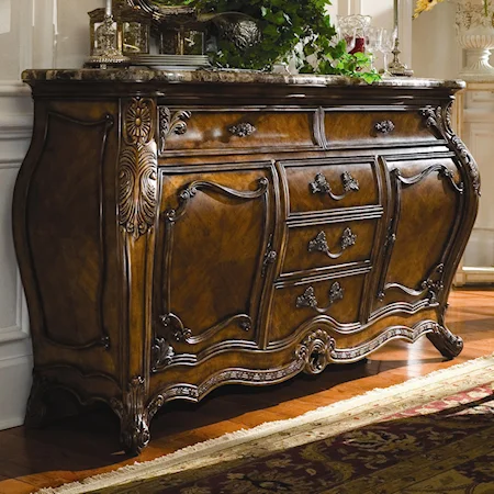 Five-Drawer Two-Door Dining Sideboard